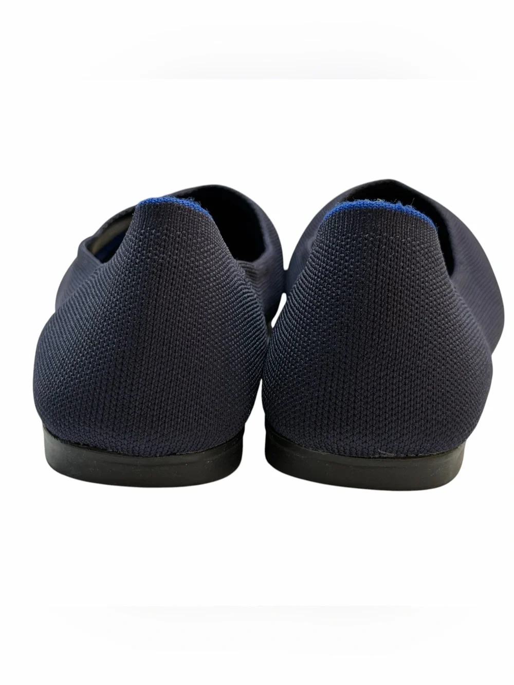 Rothy’s The Flat Navy Knit Ballet Flats Women’s 7.5 EUC Washable